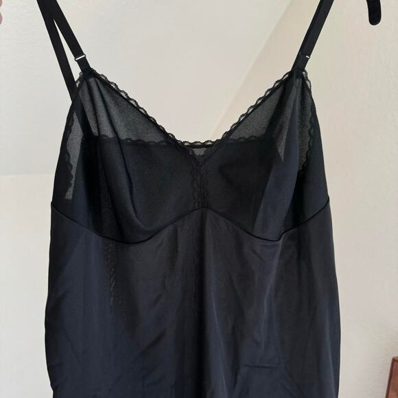 Vanity Fair Other - Vintage 70s 80s black lace slip dress sz 36 dainty babydoll fairy victorian